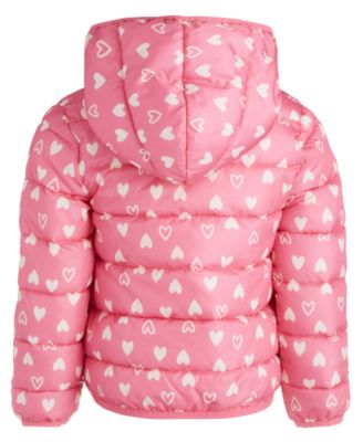 Epic Threads Toddler & Little Girls Quilted Heart-Print Packable Hooded Puffer Jacket, Created for Macy's 