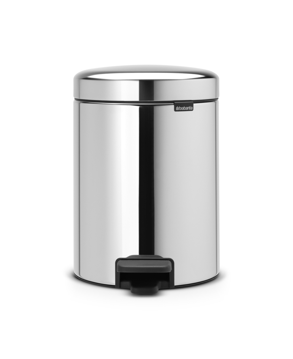 New Icon Step on Trash Can, 1.3 Gallon, 5 Liter - Brilliant Steel