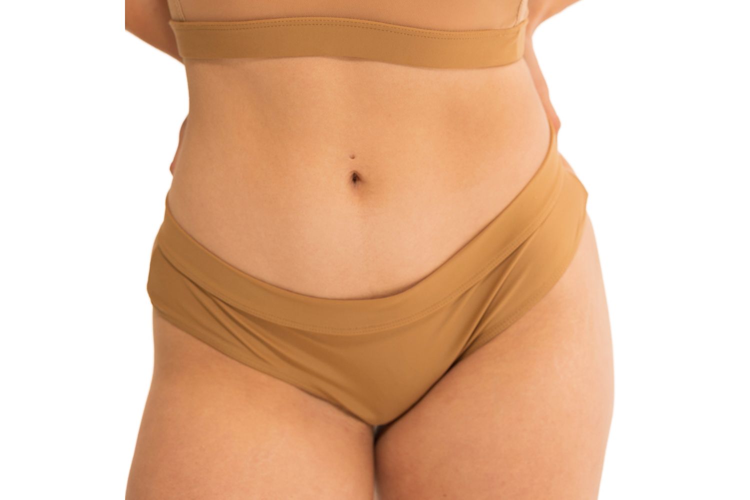 Women's Nude Shade Mesh Hipster Bikini Panty