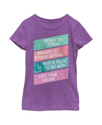 Girl's Disney Princess Motto Child T-Shirt - Macy's