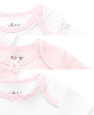 Baby Girls Short Sleeved Bodysuits, Pack of 3