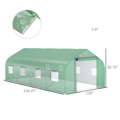19.5'x10'x7' Outdoor house,Tunnel Walk-in House