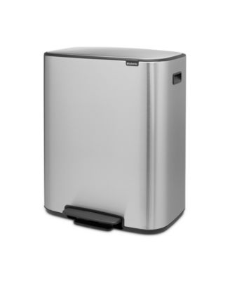 Bo Step on Dual Compartment Trash Can, 2 x 8 Gallon, 2 x 30 Liter