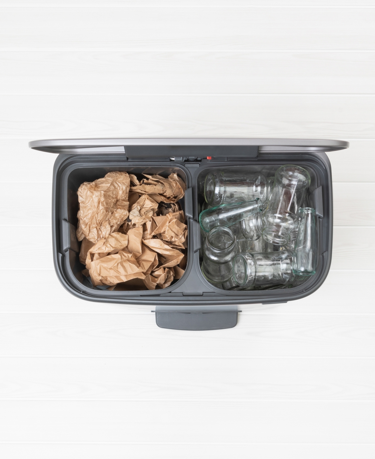 Bo Step on Dual Compartment Trash Can, 2 x Gallon, 2 x 30 Liter