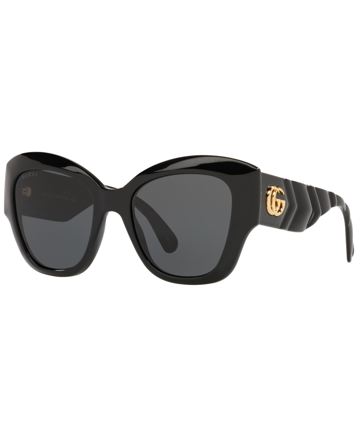 Gucci Unisex Sunglasses, Gg0808s In Shiny Black