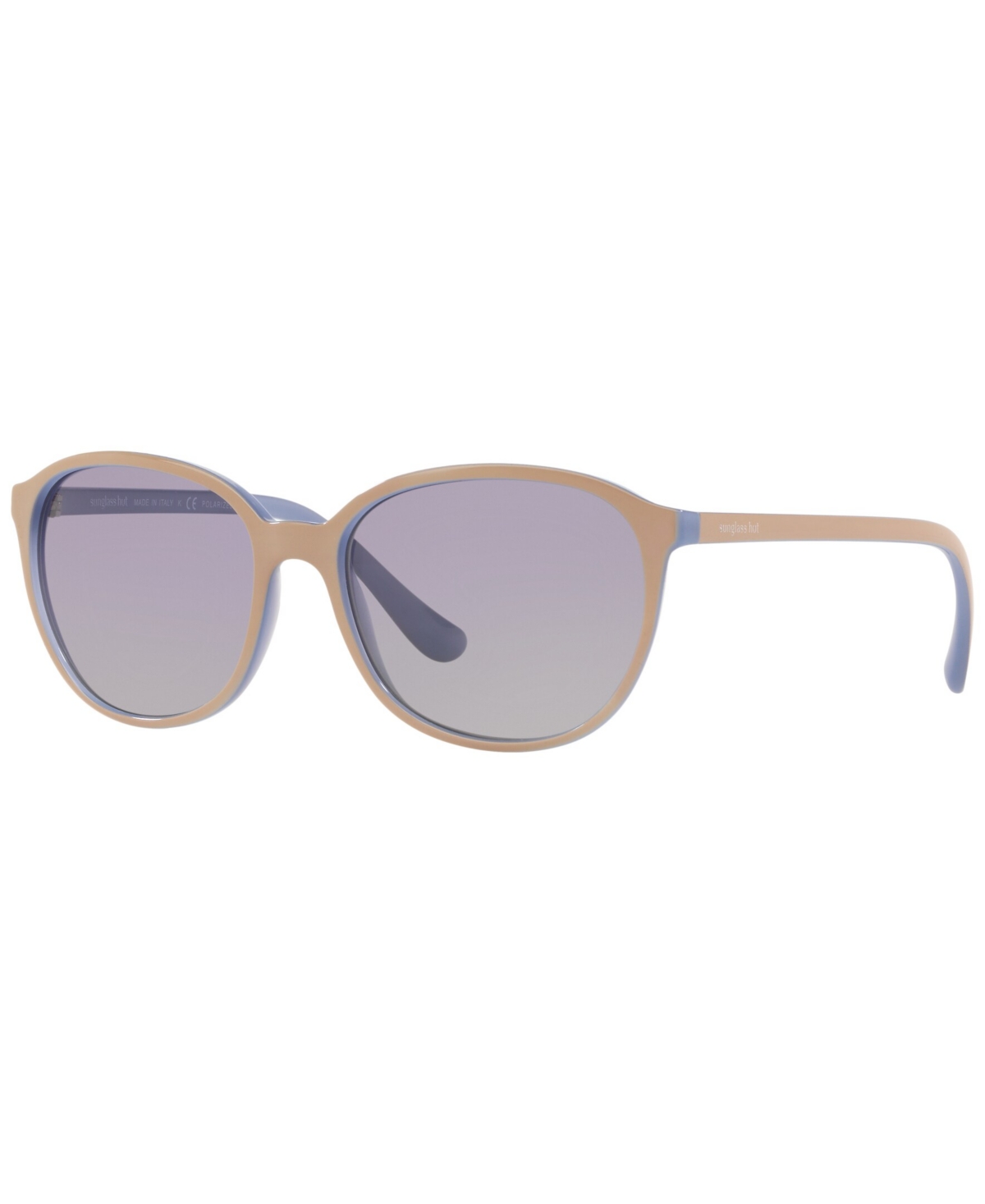 Women's Polarized Sunglasses, HU2003 - Top Beige on Azure