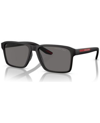 PRADA LINEA ROSSA Men's Polarized Low Bridge Fit Sunglasses, PS