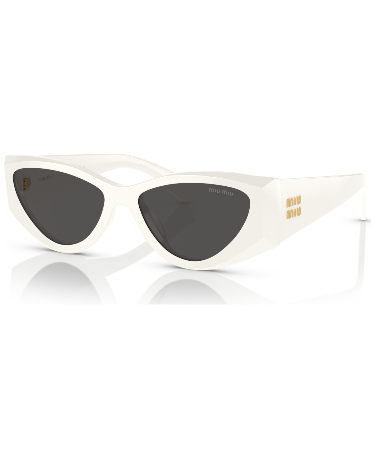 Shop Miu Miu Women's Sunglasses, Mu 06ys In White