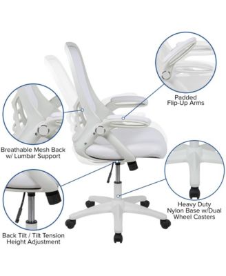 High Back Mesh Ergonomic Office Chair With Flip-Up Arms