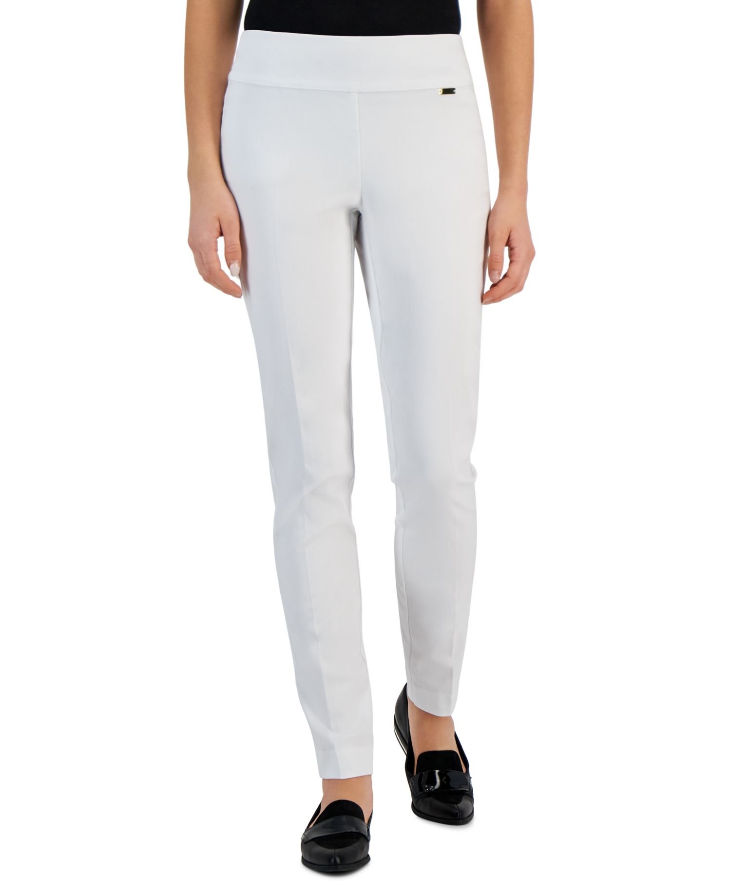 Mid-Rise Petite Tummy-Control Skinny Pants, Petite & Petite Short