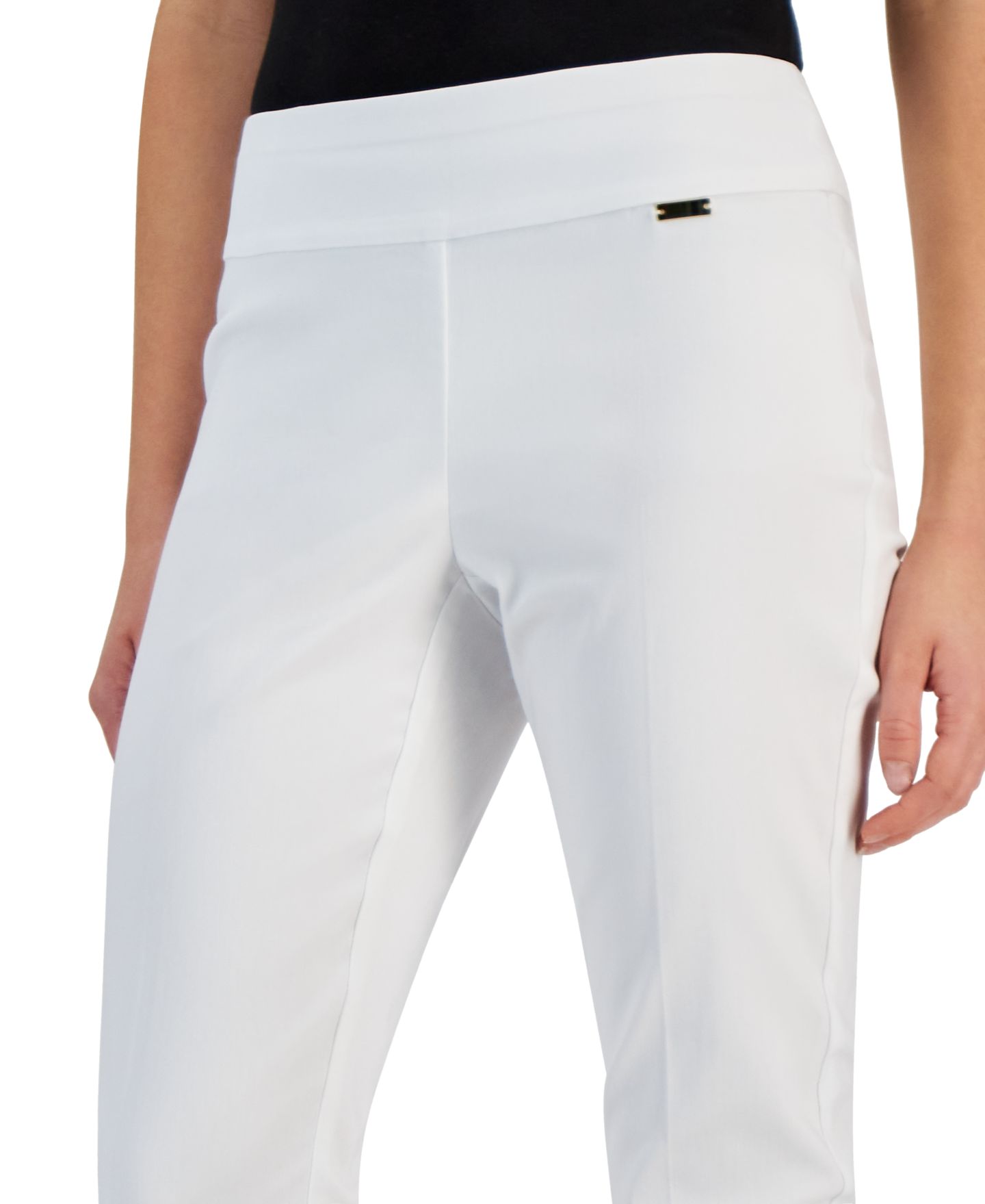Женские брюки I.N.C. International Concepts Mid-Rise Petite Tummy-Control Skinny Pants, Petite & Petite Short, цвет: Яркий белый — фото 3