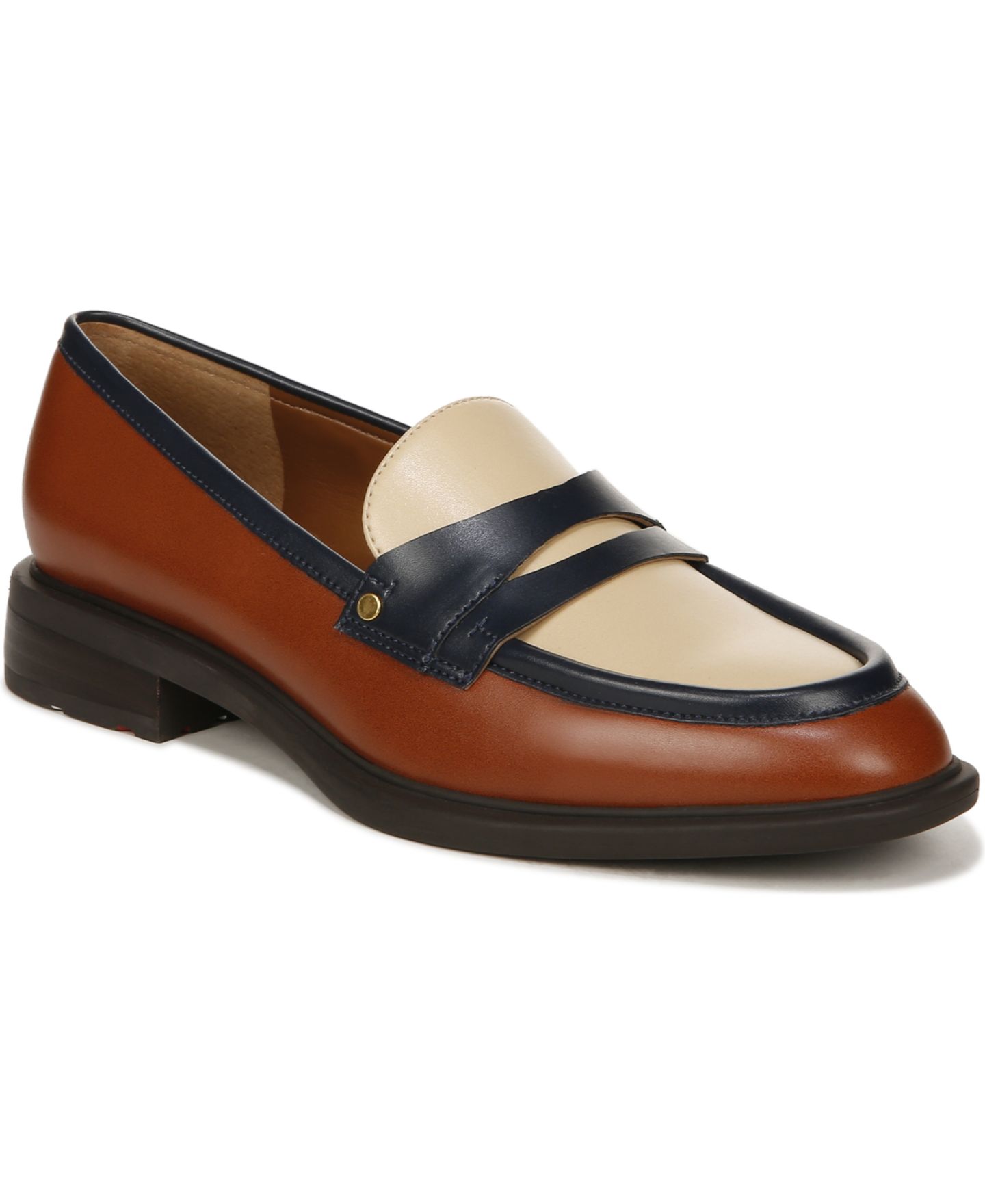 Женские туфли Franco Sarto Edith Almond Toe Penny, цвет: Коричневая искусственная кожа — фото 1