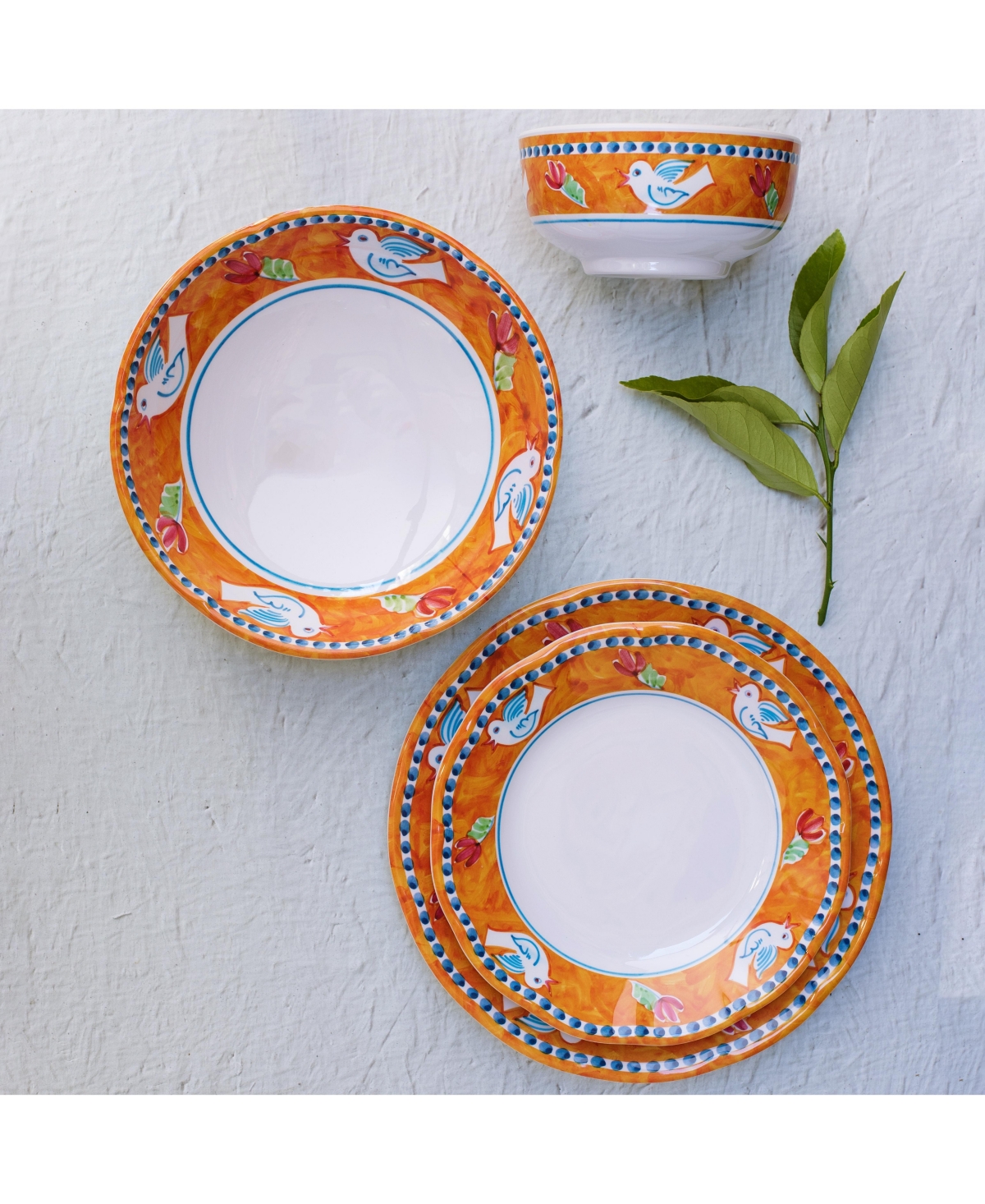 Vietri Melamine Campagna Uccello Pasta Bowl In Uccello