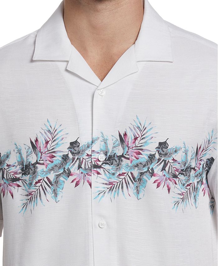 Cubavera Men's Textured TropicalPrint ButtonDown Camp Shirt Macy's