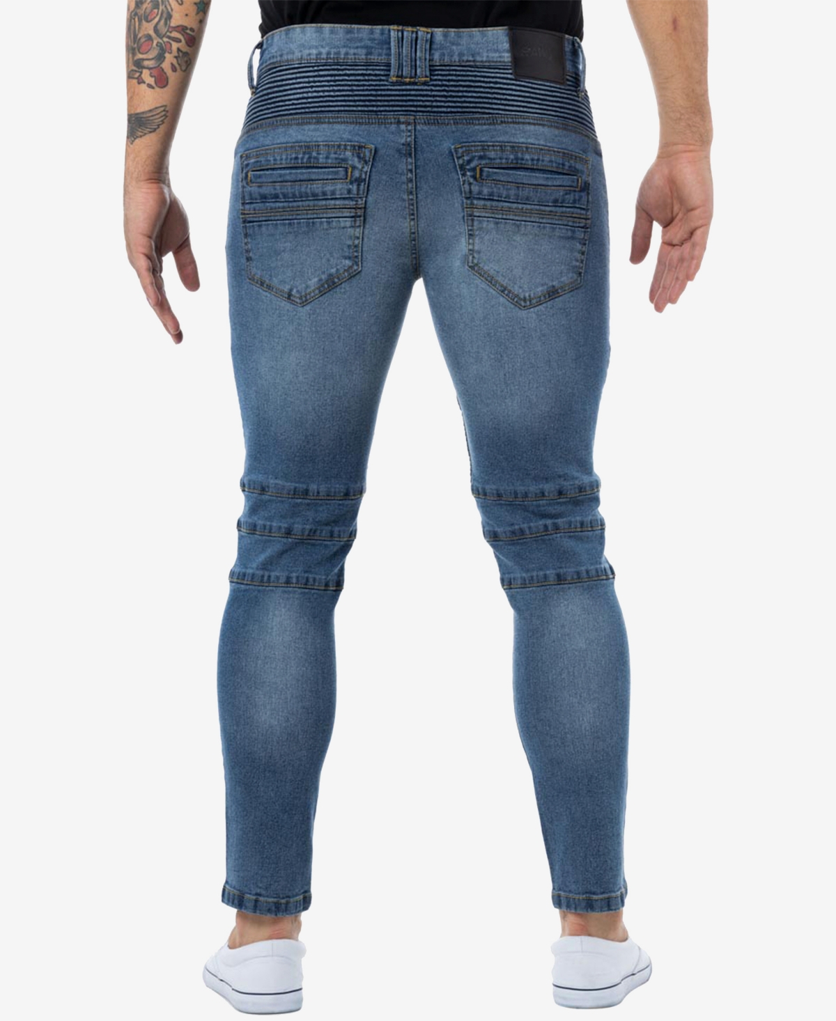 X-Ray Men's Regular Fit Moto Jeans