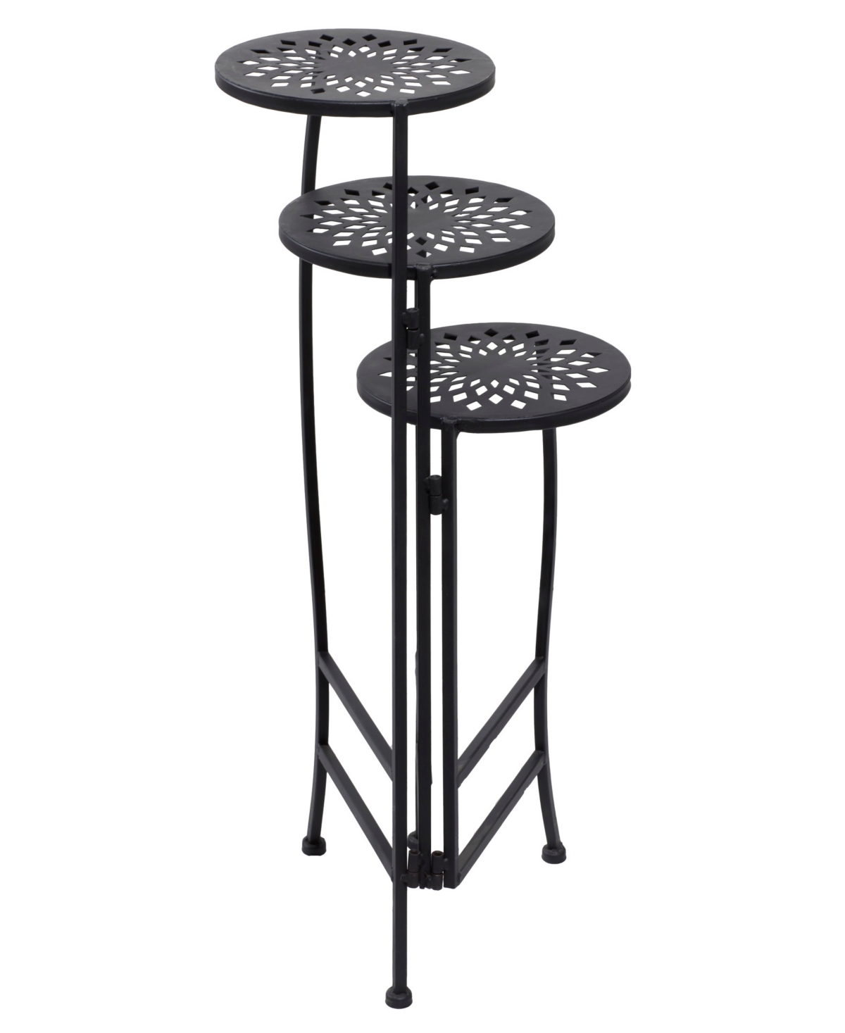 Rosemary Lane Metal Indoor Outdoor 3 Tier Floral Plant Stand