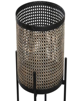 Gold-Tone Metal Indoor Outdoor Planter with Removable Stand Set of 2