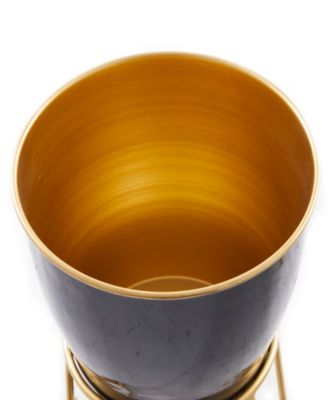 Metal Indoor Outdoor Planter with Removable Stand Set of 2