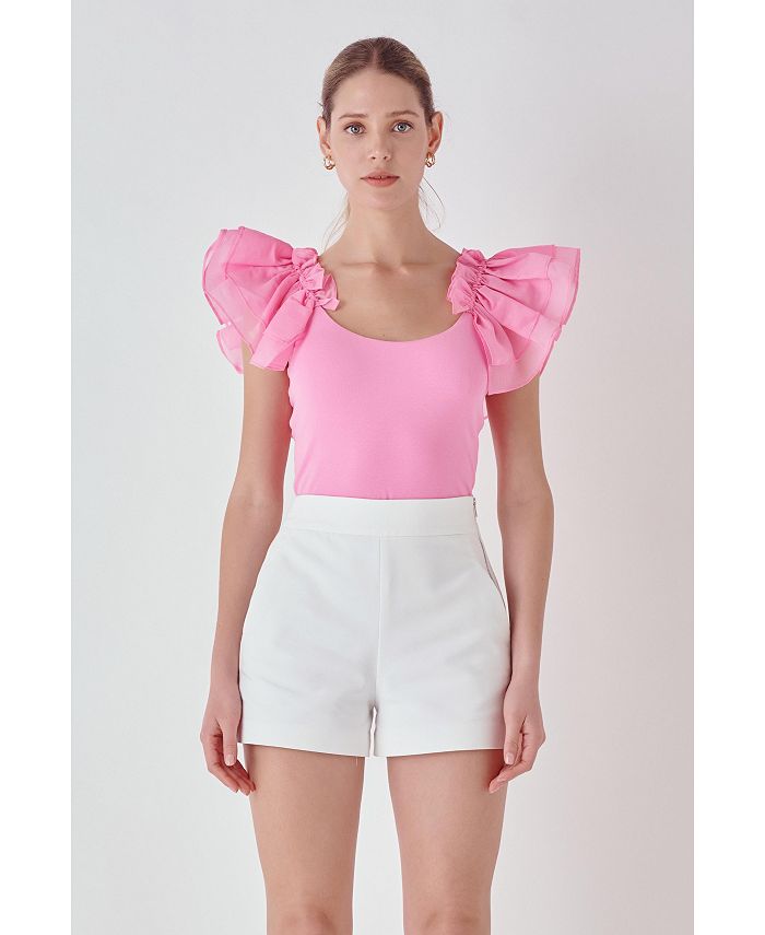 Endless rose ruffle sweater 2025