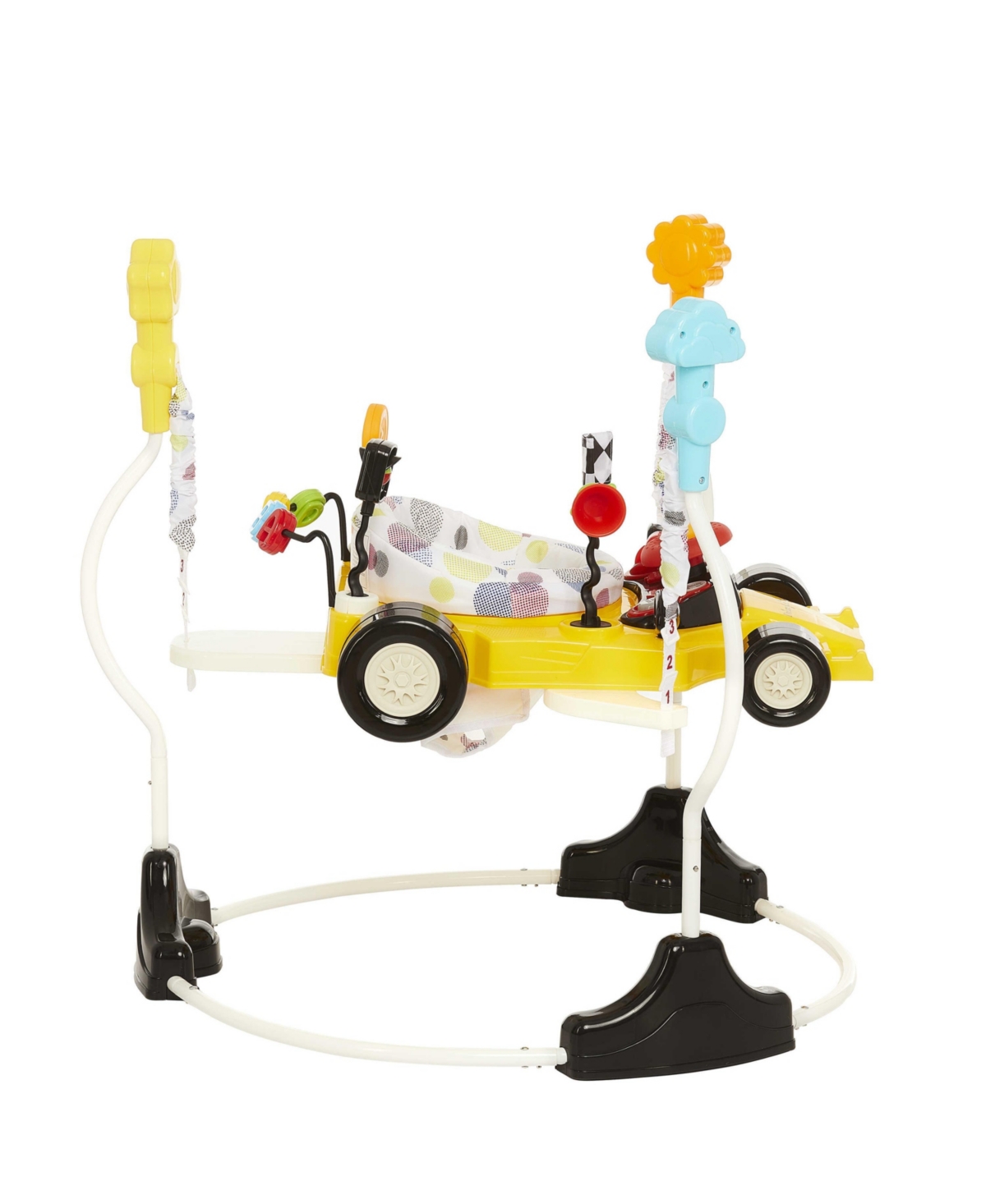 Dream On Me Baby Champ 2-In-1 Activity Center & Bouncer - white and yellow