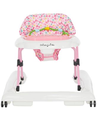 Baby 2-in-1 Ava Walker, Convertible Walker, Height Adjustable Seat, Added Back Support, Detachable-Toy, Spring Pink