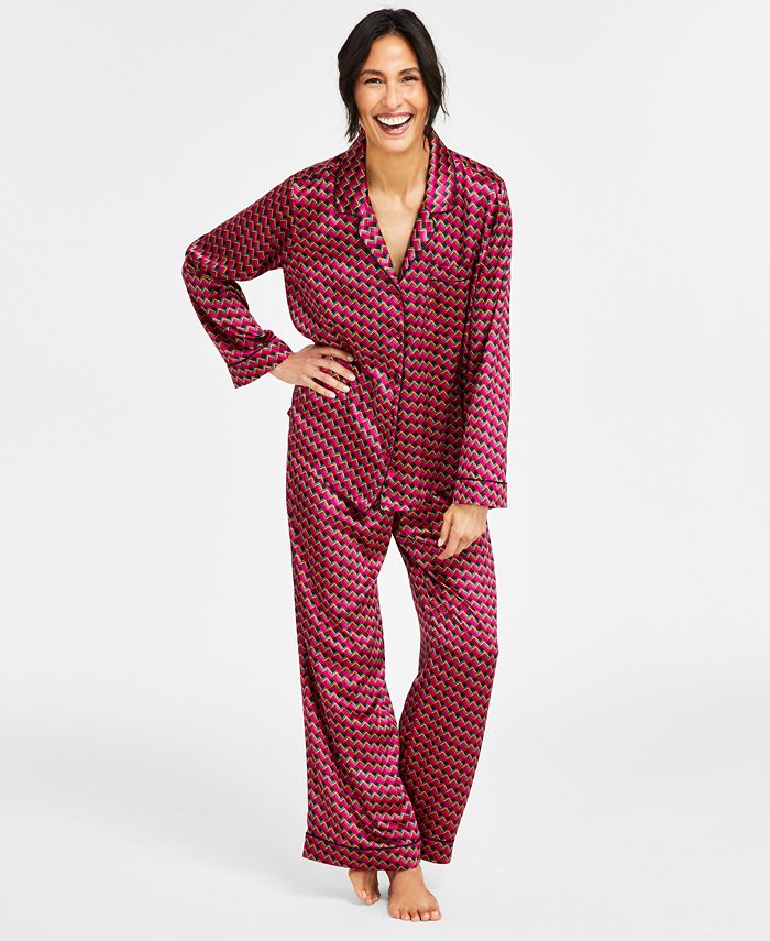 Kids Unisex Satin Customized Pajama Sets Short Sleeves + Shorts, 11-12Y / Red