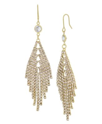 Steve Madden Faux Stone Rhinestone Kite Earrings - Macy's