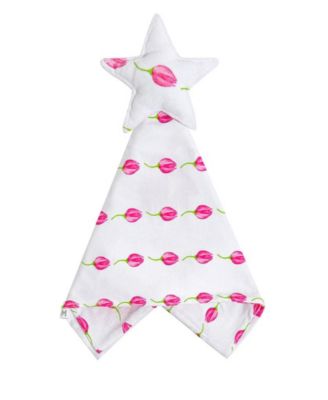 Baby Silky Soft Lovey Security Blanket With Top Plush Toy, Lotus