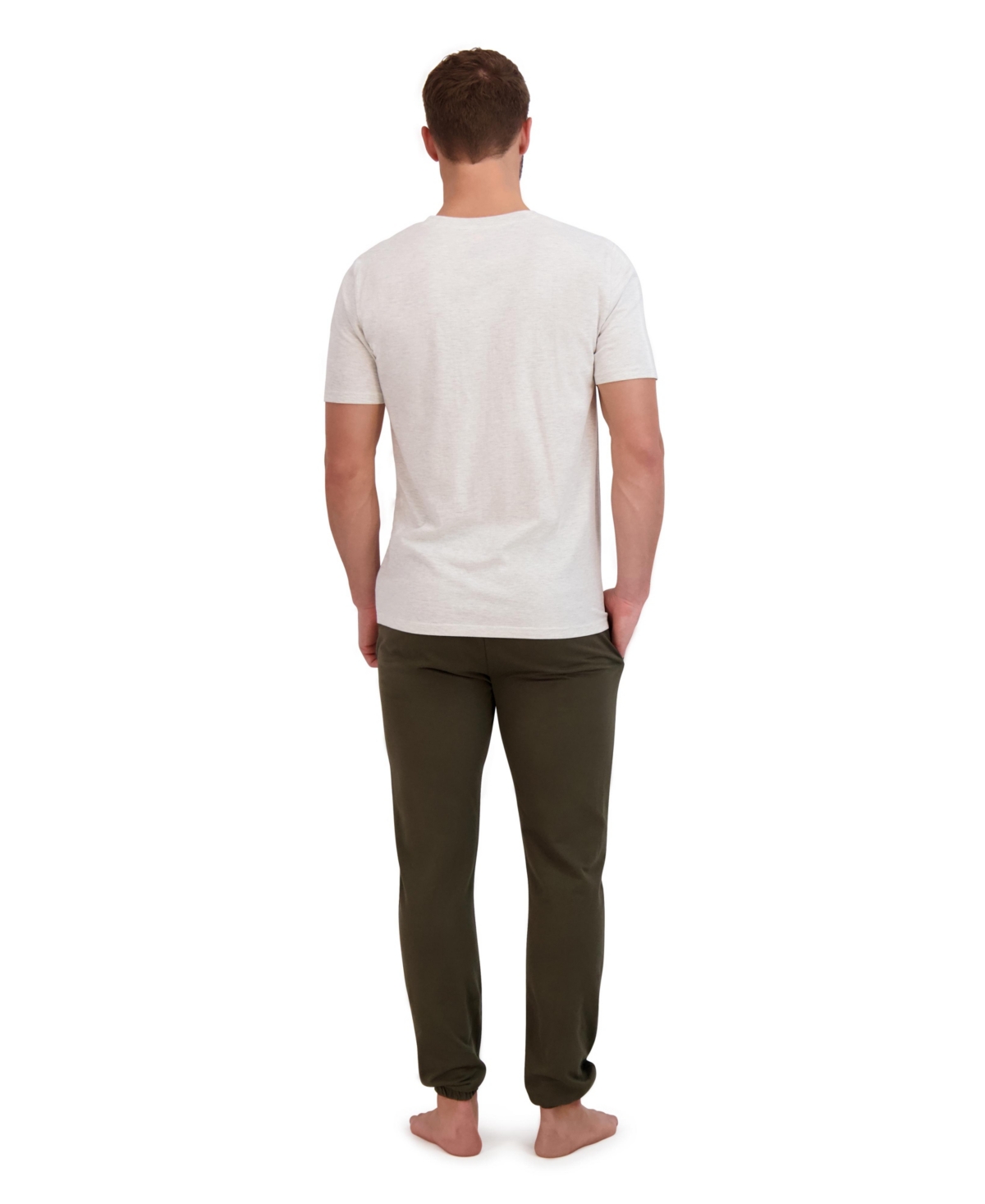Hanes Men's Big and Tall Cotton Modal French Terry Sleep Pajama, 2 Piece Set