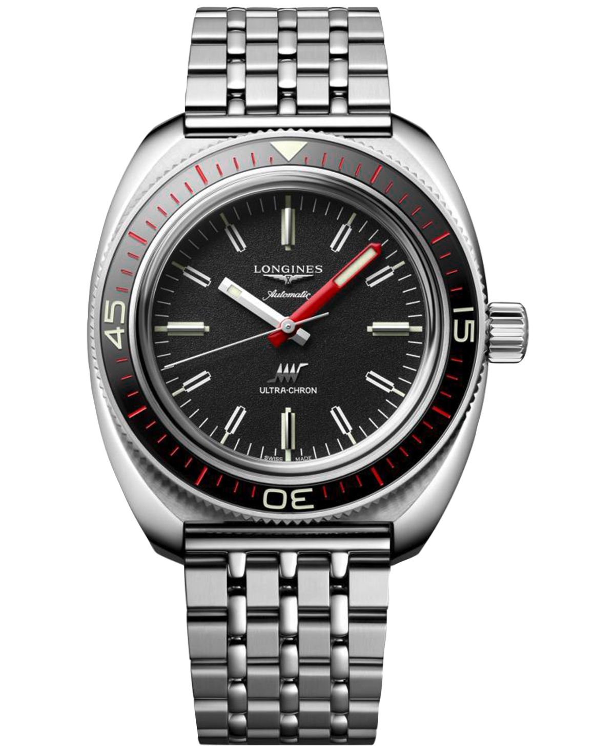 Men's Swiss Automatic Ultra-Chron Stainless Steel Bracelet Watch 43mm - Silver