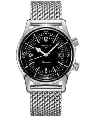 Men's Swiss Automatic Legend Diver Stainless Steel Mesh Bracelet Watch 42mm