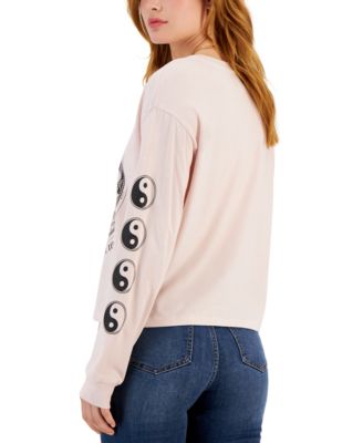 Rebellious One Juniors' Yin Yang Long-Sleeve T-Shirt Macy's