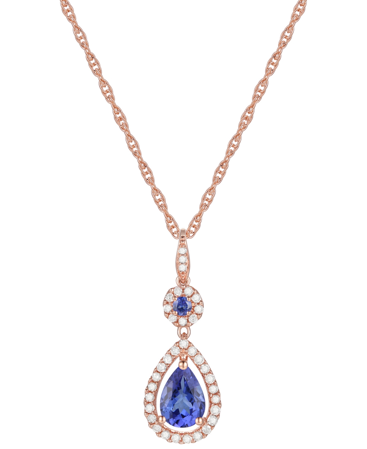 Ruby (1-1/4 ct. t.w.) and Diamond (1/3 ct. t.w.) Pendant Necklace in 14k Rose Gold (Also Available  - Tanzanite