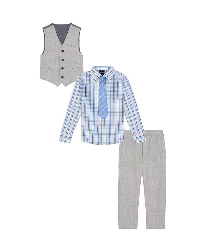 Nautica Little Boys 4 Piece Heather Vest Set Macy's
