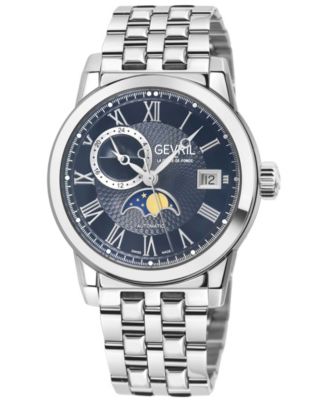 Gevril Men's Madison Swiss Automatic Silver-Tone Stainless Steel Watch 39mm