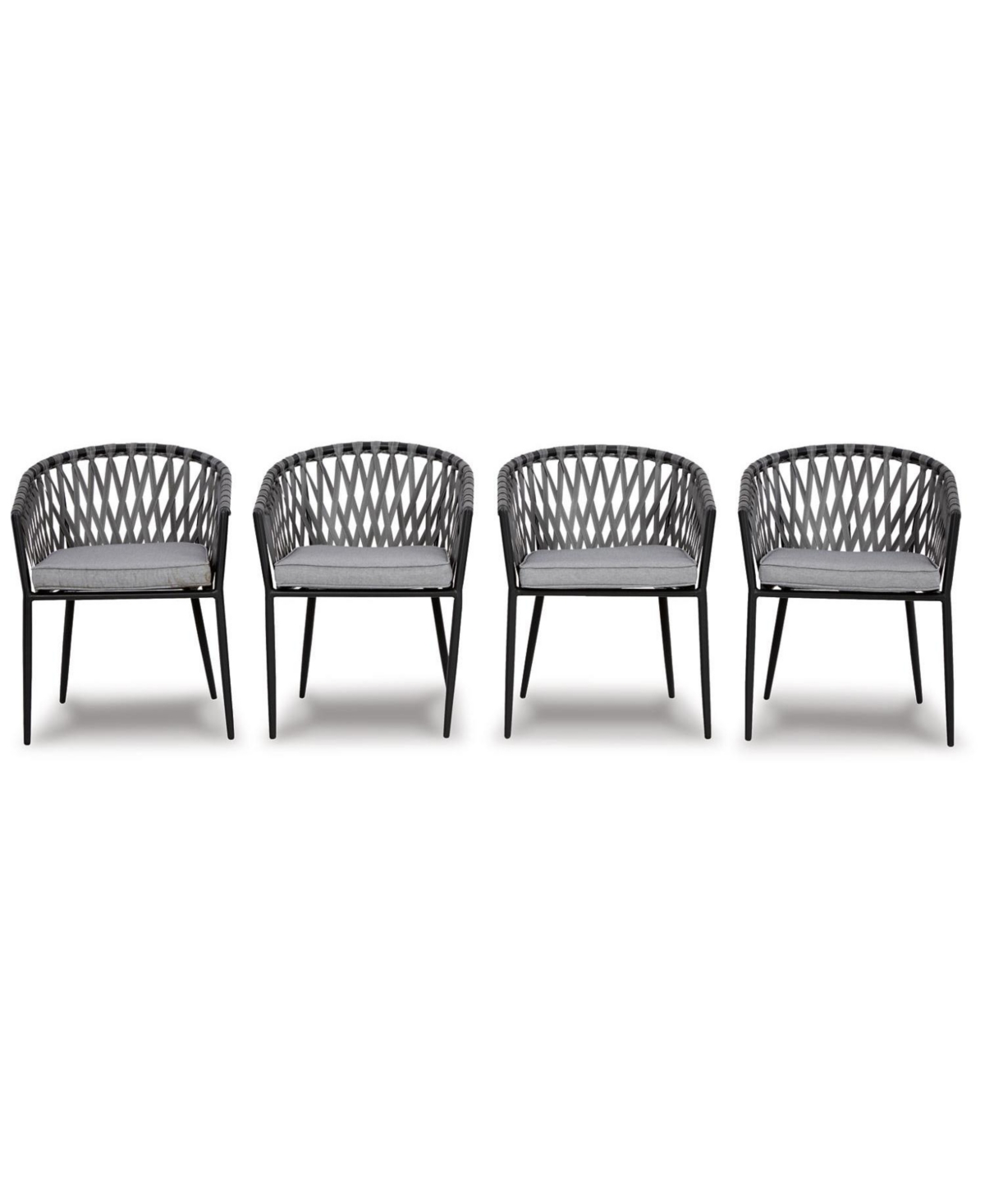 Signature Design By Ashley Palm Bliss Chair, Set Of 4 In Gray