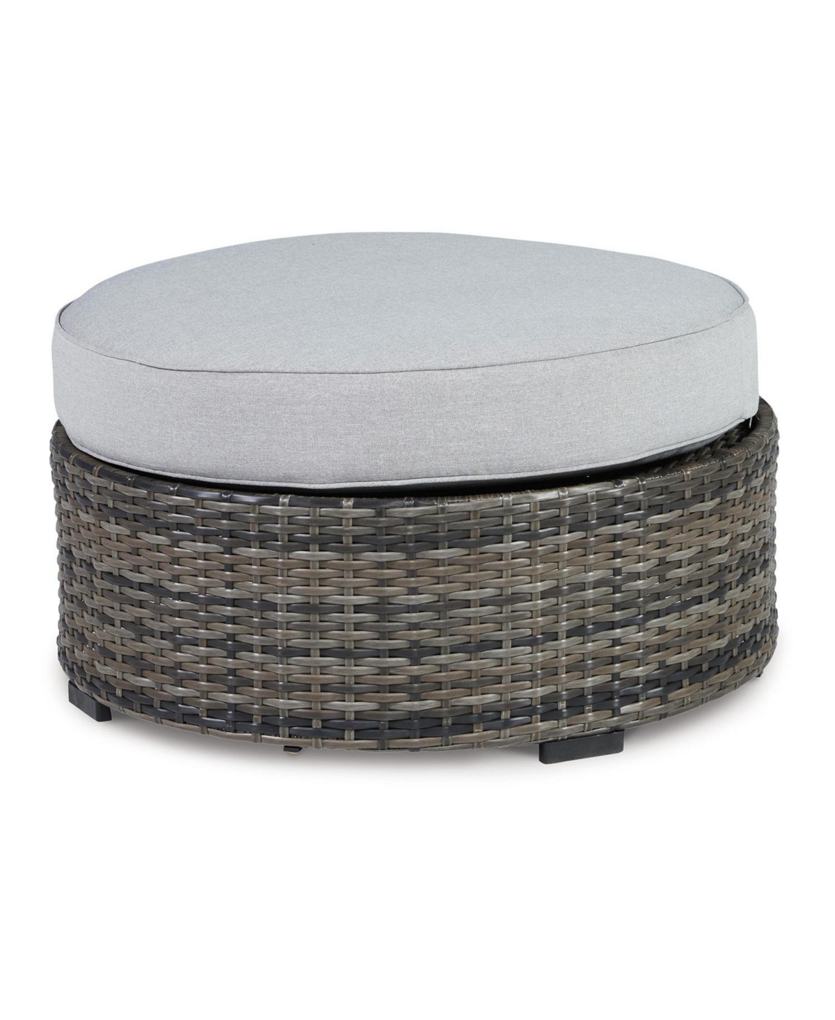 Signature Design By Ashley Harbor Court Ottoman With Cushion In Gray