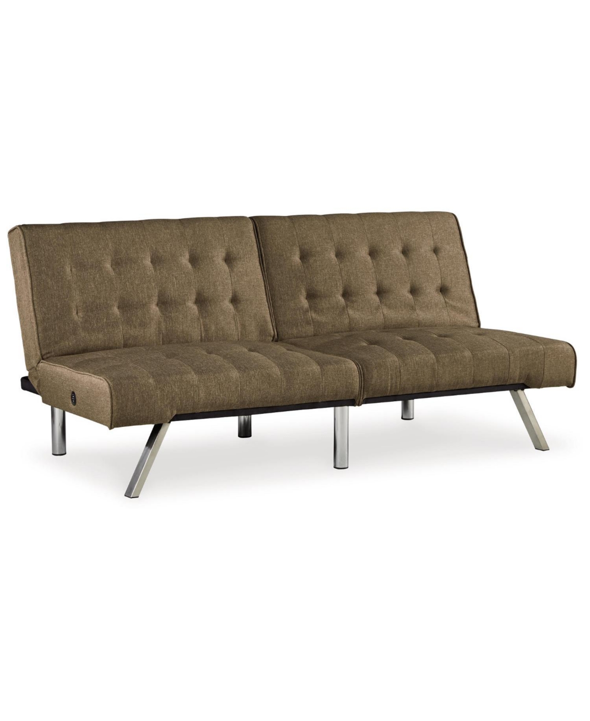 Signature Design By Ashley Sivley Flip Flop Armless Sofa In Brown
