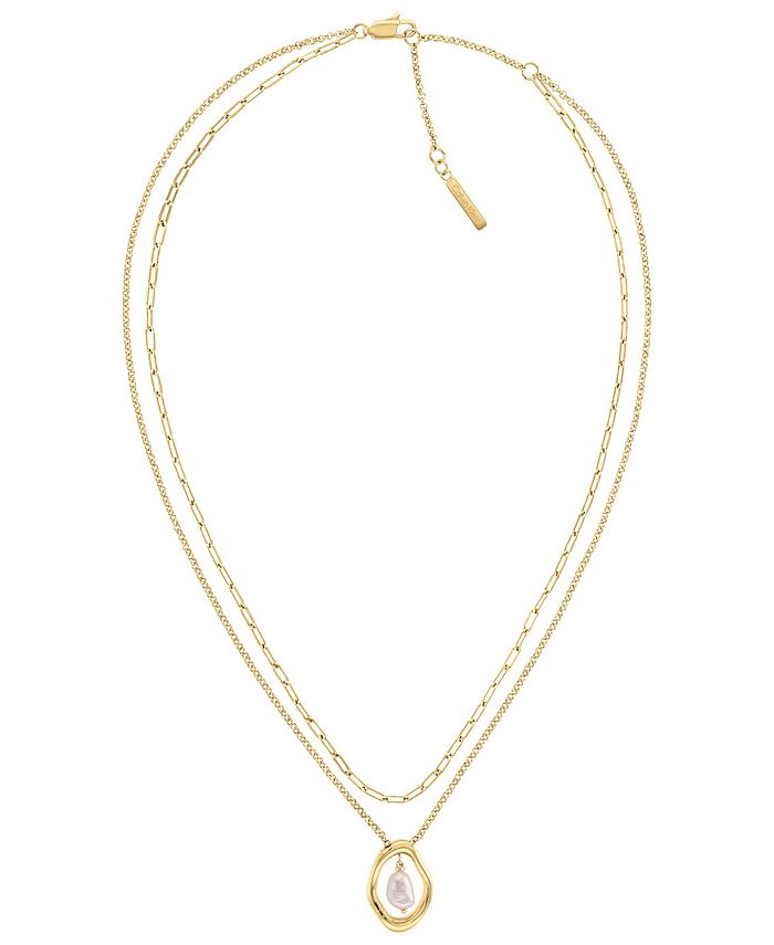 Calvin klein online gold necklace