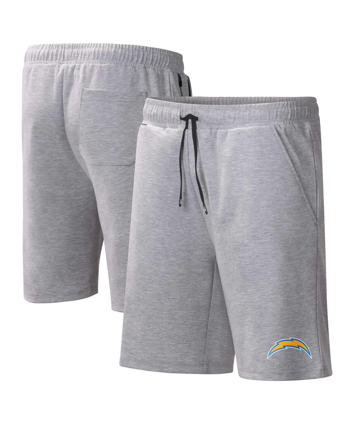 Msx By Michael Strahan Men's  Heather Gray Los Angeles Chargers Trainer Shorts