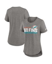 Miami Marlins G-III 4Her by Carl Banks Women's City Graphic Fitted T-Shirt  - Heather Gray