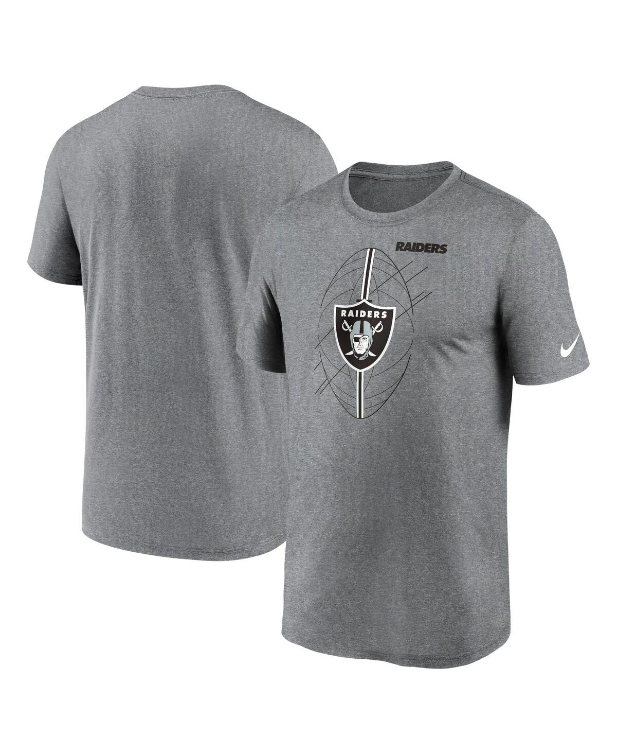 Shop Nike Men's  Heather Charcoal Las Vegas Raiders Legend Icon Performance T-shirt