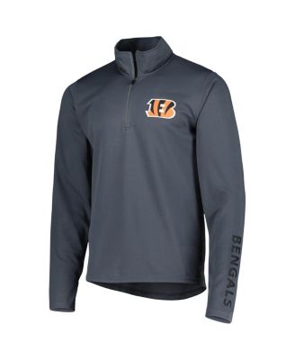 Men's Charcoal Cincinnati Bengals Half-Zip Hoodie