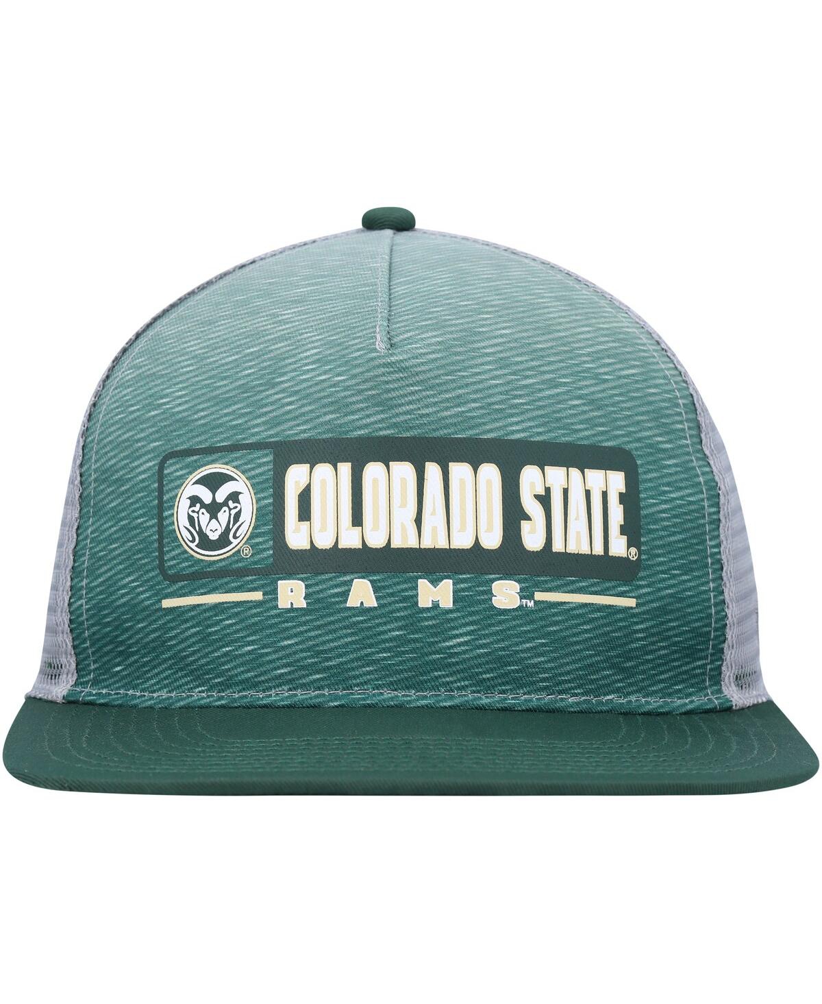 Shop Colosseum Men's  Green, Gray Colorado State Rams Snapback Hat In Green,gray