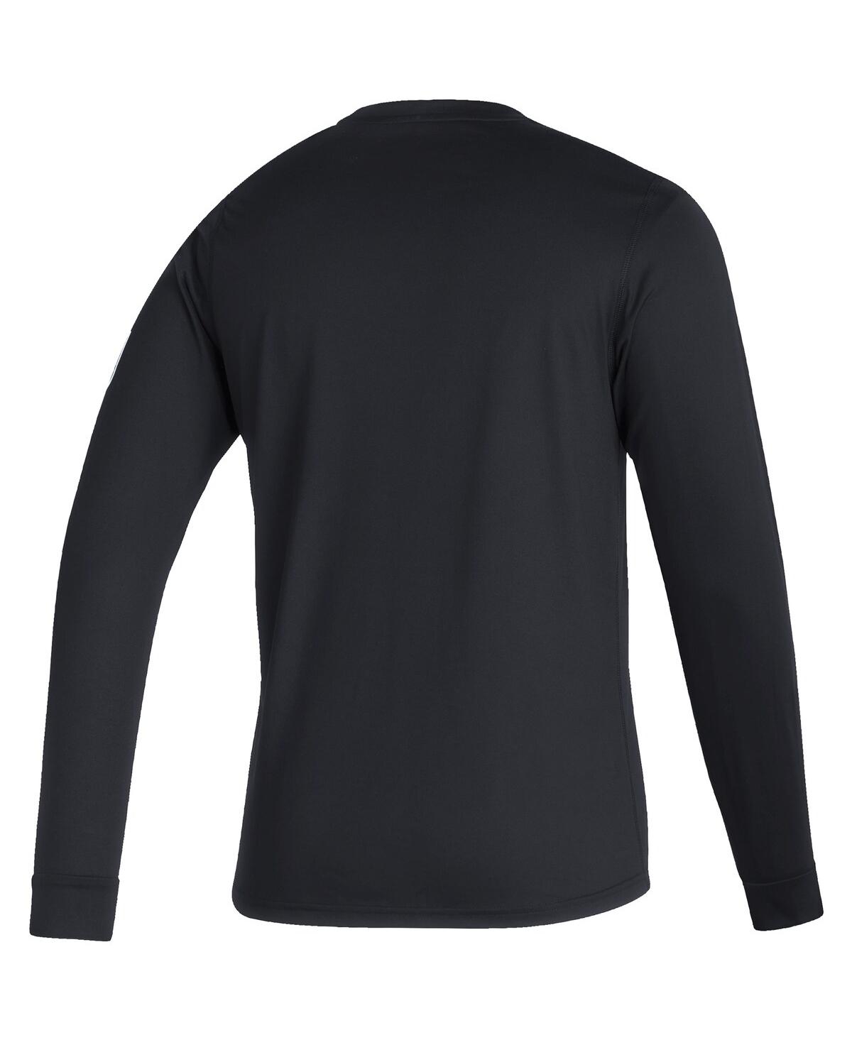 Shop Adidas Originals Men's Adidas Black San Jose Earthquakes Vintage-like Aeroready Long Sleeve T-shirt