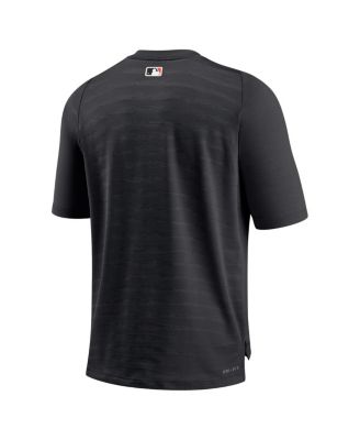 Men's Black San Francisco Giants Authentic Collection Pregame Raglan Performance V-Neck T-shirt