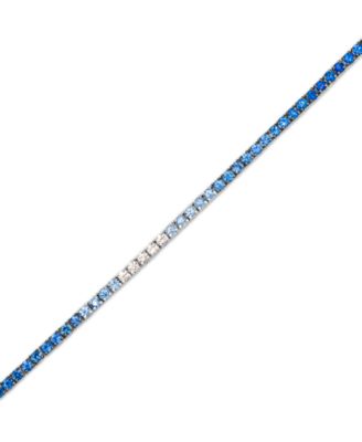 Ombr&eacute;&reg; Denim Ombr&eacute; (2-7/8 ct. t.w.) & White Sapphire (1/6 ct. t.w.) Tennis Bracelet in 14k White Gold