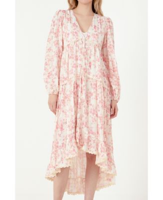 free the roses tiered maxi dress Free The Roses Sweetheart Neck Cotton Gauze Tiered Maxi Dress In Dusty Blue