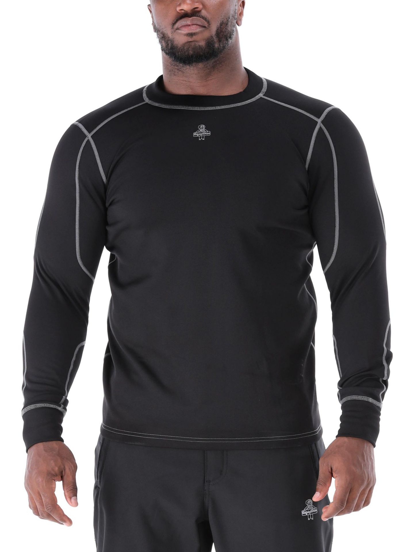 Мужской топ RefrigiWear Heavyweight Mid-Layer Top, цвет: Чёрный — фото 1