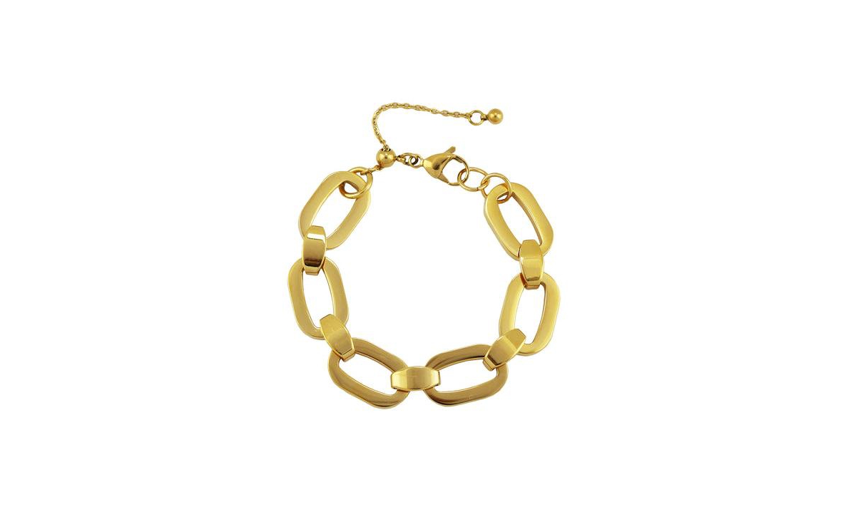 Blacke Big and Small Chain Bracelet - Gold